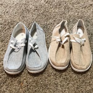 Grey & Tan loafers sz 40